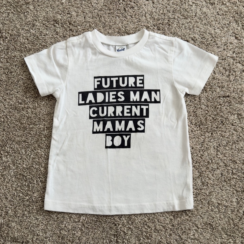 Toddler boys short sleeve graphic tee future ladies man current mamas boy tee 3T